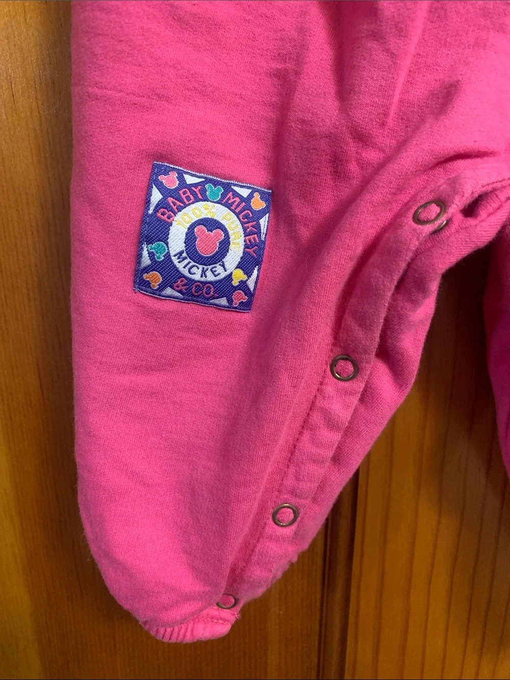 Pink and Gray Baby Mickey & Co. Onesie